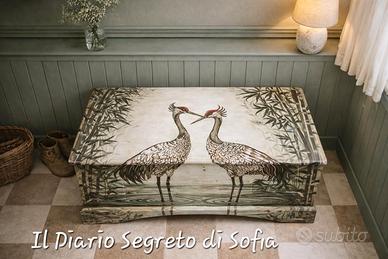 CASSAPANCA DECORATIVA DIPINTA A MANO