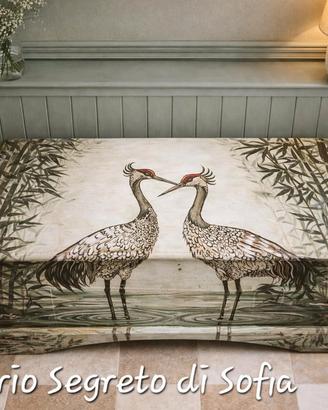 CASSAPANCA DECORATIVA DIPINTA A MANO