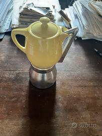 Caffettiera ceramica vintage anni 70 nuova