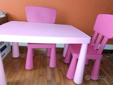Tavolo per bambini e due Sedie IKEA