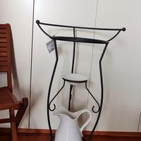 Toilette da camera porta catino stand in ferro