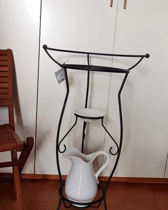 Toilette da camera porta catino stand in ferro