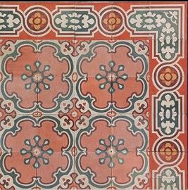 Elegante tappeto di cementine antiche