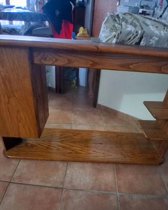 specchio in legno per bagno