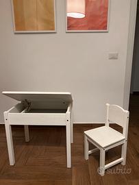 Scrivania e sedia per bambini