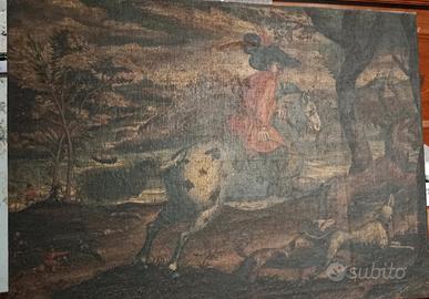 Quadro scena di caccia 