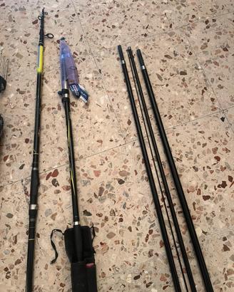 Canne da surf casting/ beach ledgernuove mai usate