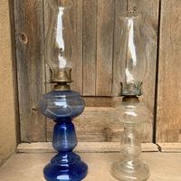 Coppia lanterne vetro lumiera lume bajour lampada