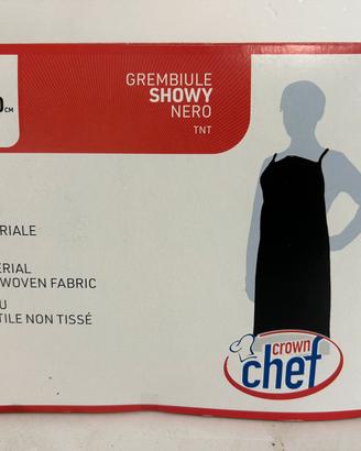 Nr.19 Grembiule da lavoro profess. nero in TNT