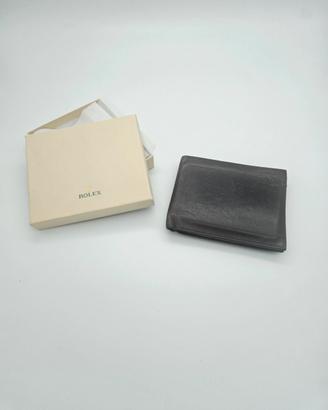 Portafogli Rolex marrone in pelle usato