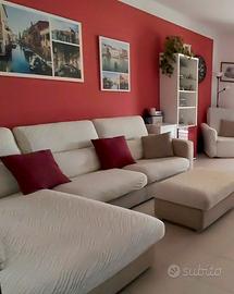 Divano angolare Poltronesofà + pouf e copridivano