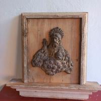 ANTICO BASSORILIEVO CRISTO SALVATOR MUNDI