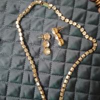 Set Elegante Girocollo e Orecchini con Strass