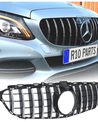 GRIGLIA MERCEDES W205 14-18 LOOK AMG GT CROMATO NE