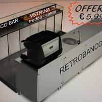 Bar con vetrina fredda calda e 3 ante refrigerato,
