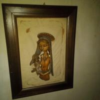 Quadro vecchioscolpito Madonna Gesu' via guizza