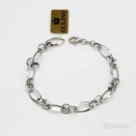 Bracciale donna catena oro(GOLD) bianco 18kt D.39