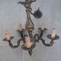 Lampadario in bronzo dorato, inizio ‘900