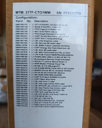 ThinkPad E16 Gen 3 512 gb 16 gb ram 