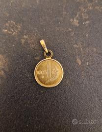 Ciondolo Moneta 1 Lira del 1955