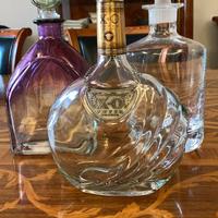 3 bottiglie liquore vintage vetro