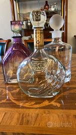 3 bottiglie liquore vintage vetro