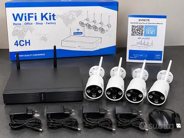 Kit Videosorveglianza WiFi 4 Camere 3MP NVR
