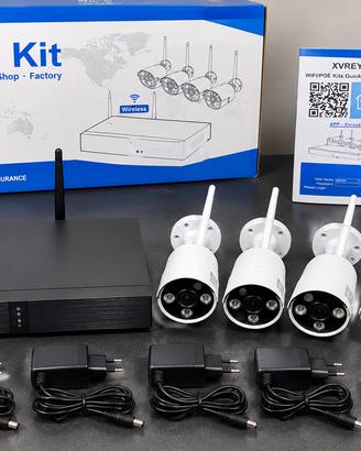 Kit Videosorveglianza WiFi 4 Camere 3MP NVR