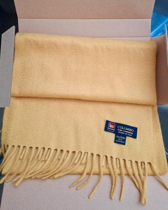Sciarpa cashmere Colombo gialla
