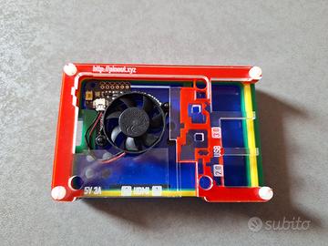 Pibow Coupé 4 + Fan Shim (case per Raspberry Pi 4)