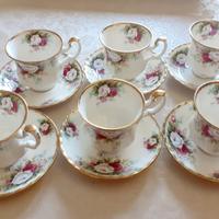 tazzina con piattino di the royal albert rose