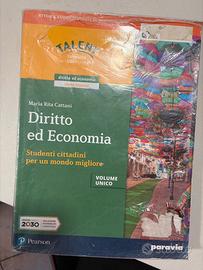 Libro  diritto ed economia talent paravia