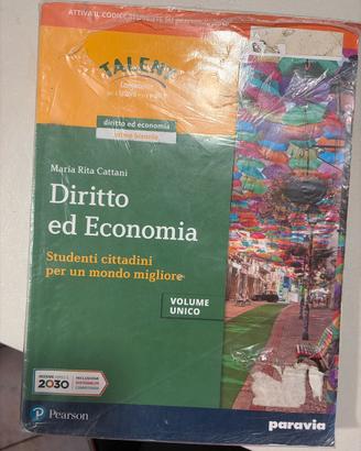 Libro  diritto ed economia talent paravia