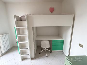 Letto a soppalco IKEA Stuva ( scrivania e armadio)