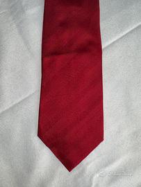 Cravatta Valextra originale rossa in seta