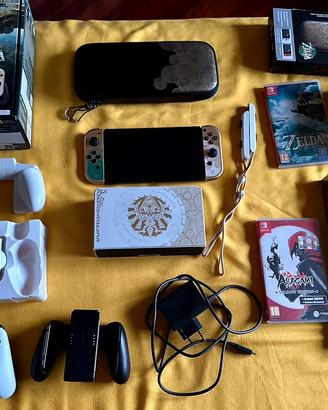 Switch Oled limited+Zelda e 63 giochi+accessor