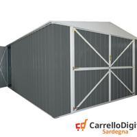 Box acciaio garage lamiera 360x600 grigio scuro