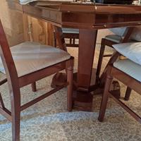 tavolo antico in noce di radica