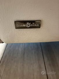 Divano vera pelle bianco divani&divani bynatuzzi