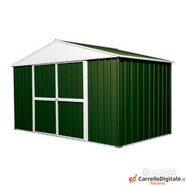 Capanno box esterno lamiera 360x175cm verde scuro