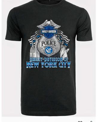 T-shirt con stampa Harley Davidson NYC Police