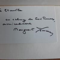 M . YOURCENAR Testo con Autografo Originale