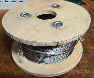 Fune acciaio 3mm AISI 326 120 metri + morsetti
