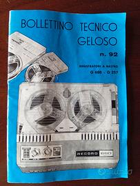 Bollettino tecnico Geloso