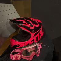 Casco Moto Cross Enduro Fox V1 MX Race + Maschera