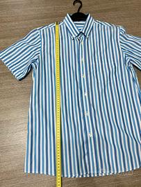 Camicia estiva da uomo in cotone 100% a righe