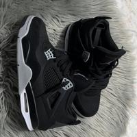 Nike Air Jordan 4 black canvas