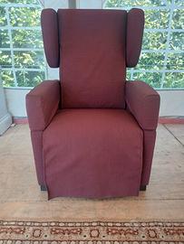 poltrona  relax  color   vinaccia 
