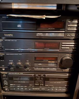 Impianto Hi-fi vintage Technics con casse