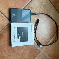 Samsung ssd 250Gb modello 750 evo + case usb 3